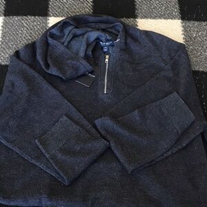 Peter Millar Blue Zip-Up Sweater